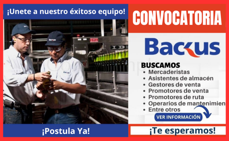Oportunidades laborales en Backus