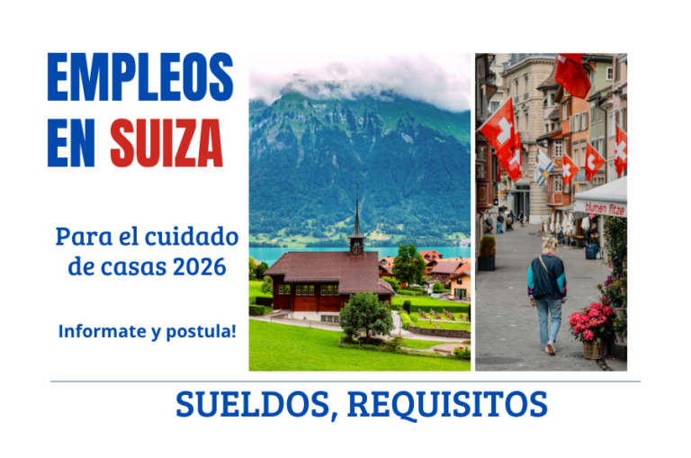 Trabajo en Suiza cuidando casas en 2026