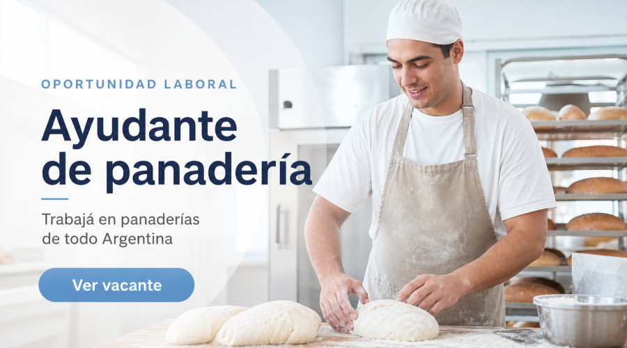 Ayudante de panadería en Argentina: tareas y requisitos del aviso